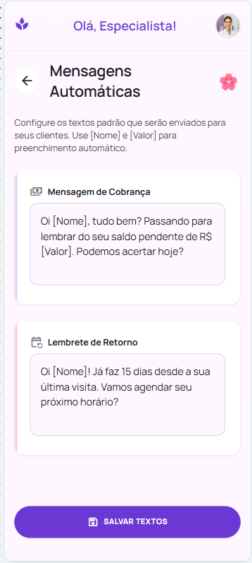 Tela Automação