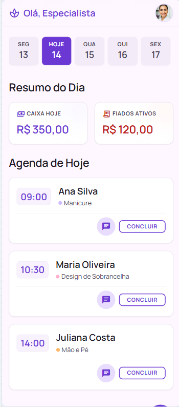 Tela do Lótus CRM
